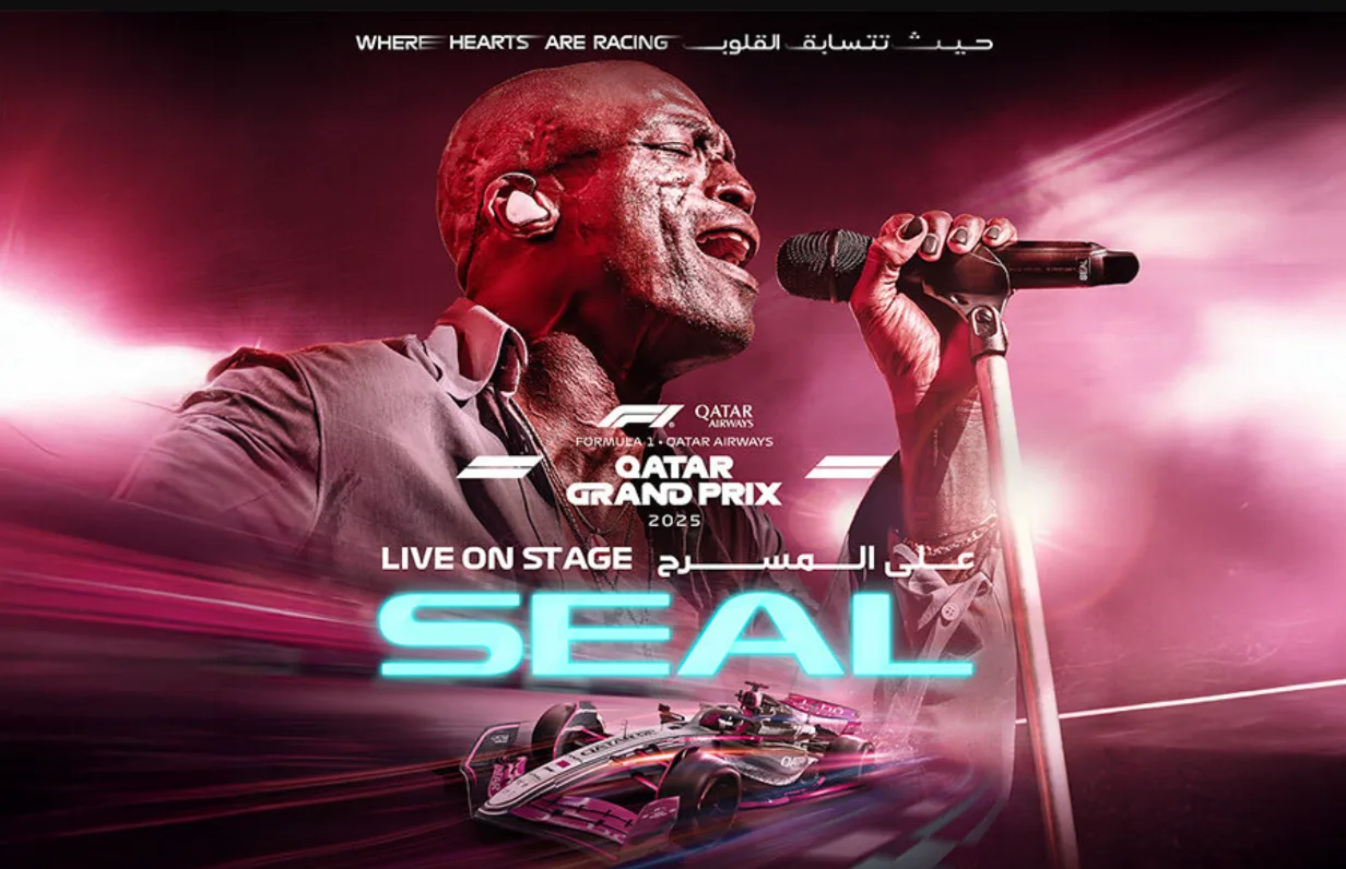 Seal يتألق على مسرح الفورمولا 1 في قطر 28 نوفمبر 2025