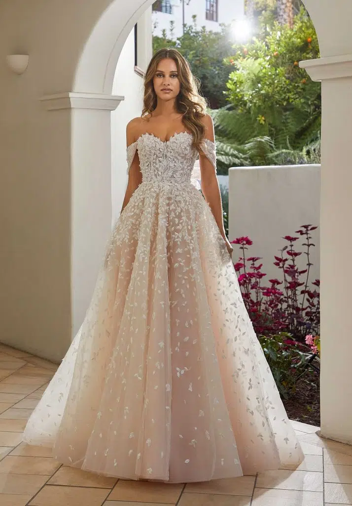 floral spring wedding dress ideas