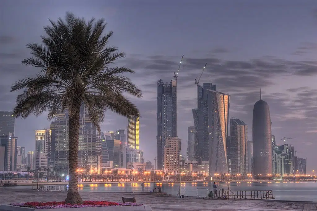 Dark Clouds over West Bay Skyline Doha