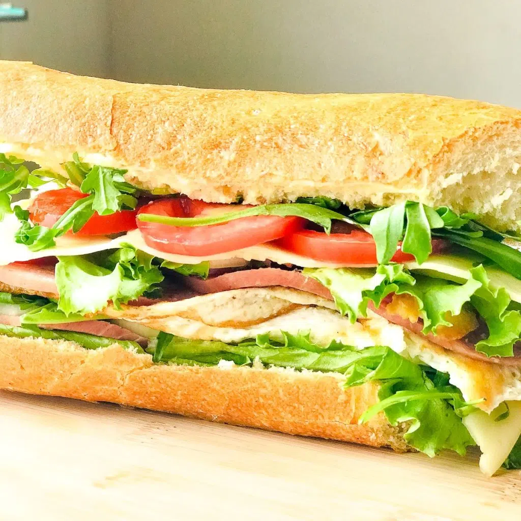 breakfast baguette sandwich
