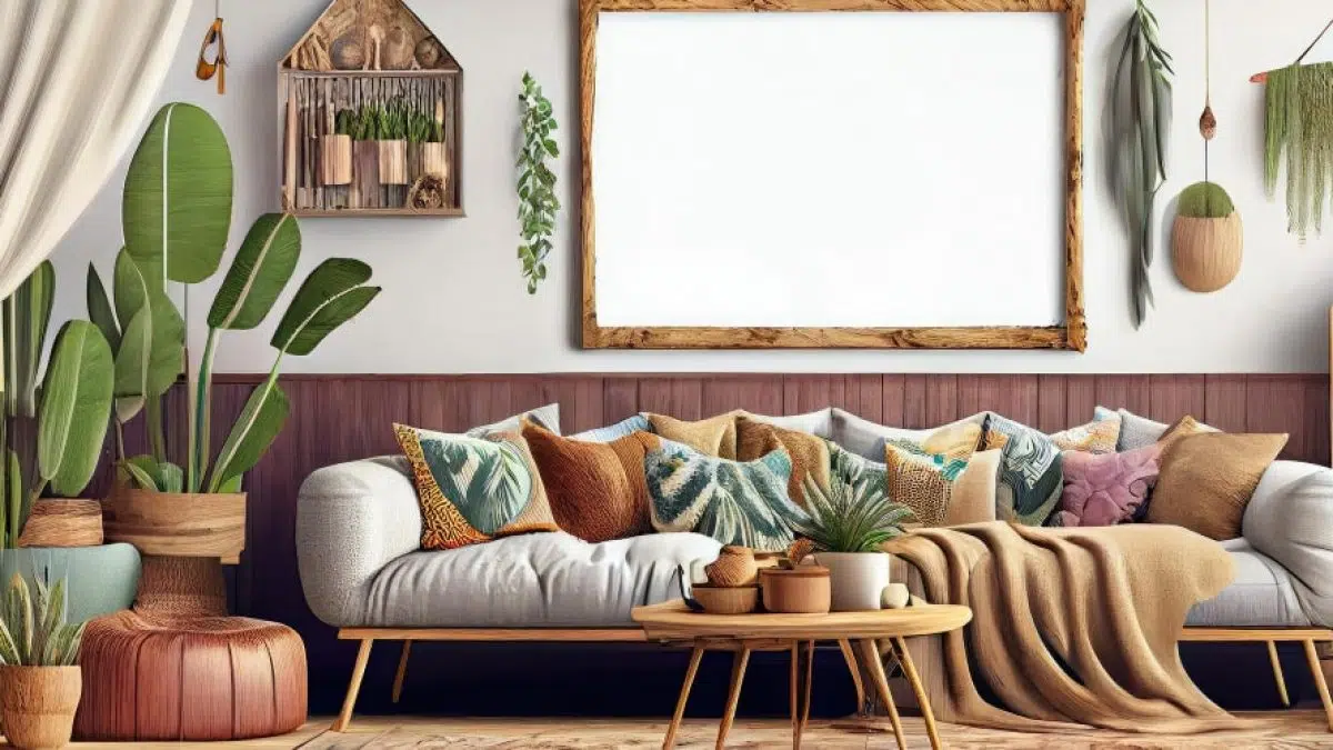 stylish scandinavian living room with design mint sofa furnitures mock up poster map plants eleg min 1200x675 1