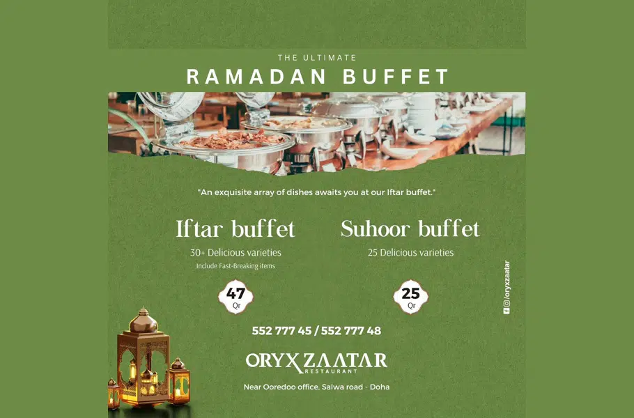 oryx zaatr restaurants places iftar group gathering