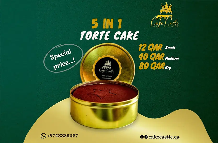 Cake castle dream tin layered torte cakes shops doha
