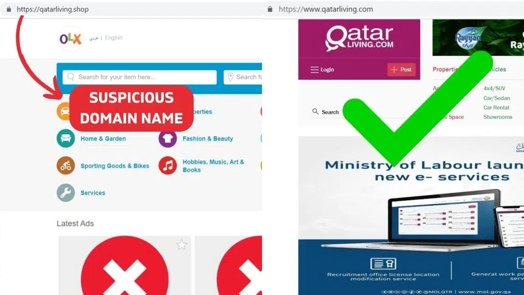Scam WEBSITES QATAR 1