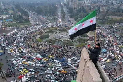 Ummayad square Syria revolution flag GettyImages 2188791915 1