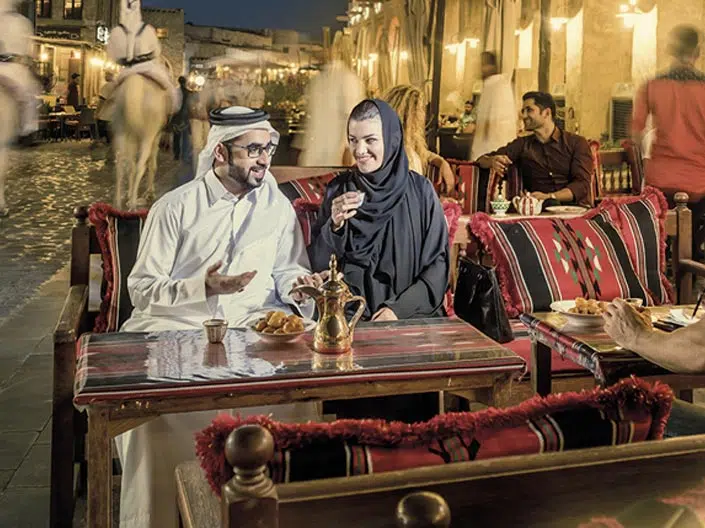 h3 doha souq waqif night couple 1