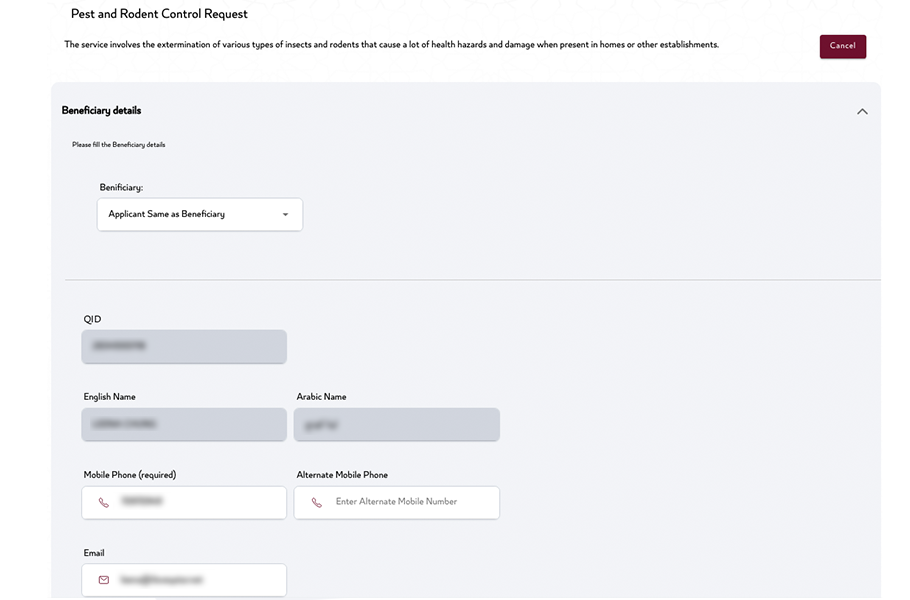MME pest control request 1